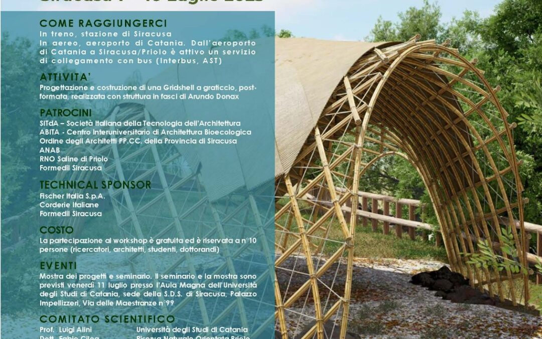 Partecipa al Cantiere Didattico Sperimentale 2025: l’architettura sostenibile prende forma con Sicilcanne